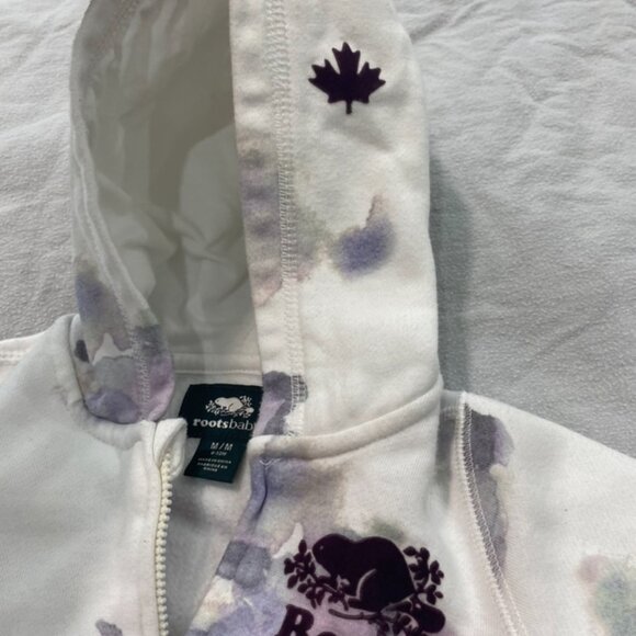 Roots White and Purple Kids Hoodie - Picture 3 of 5